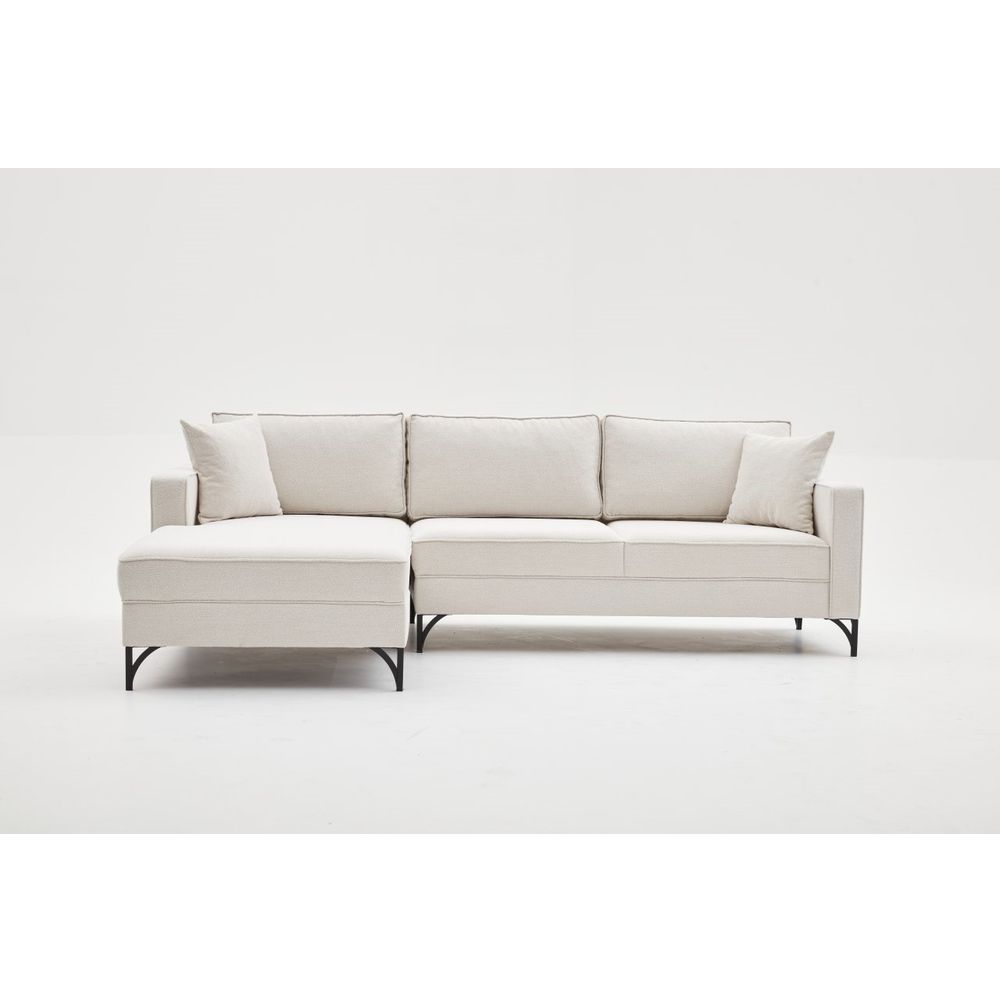 Ugaona garnitura Berlin Left - Krema, Black Cream slika 3