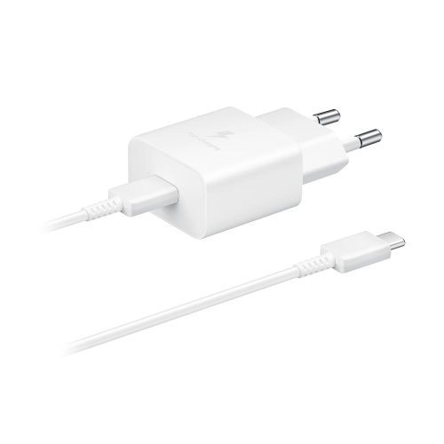 Samsung kućni punjač, USB-C 15W + TipC kabl, beli slika 1