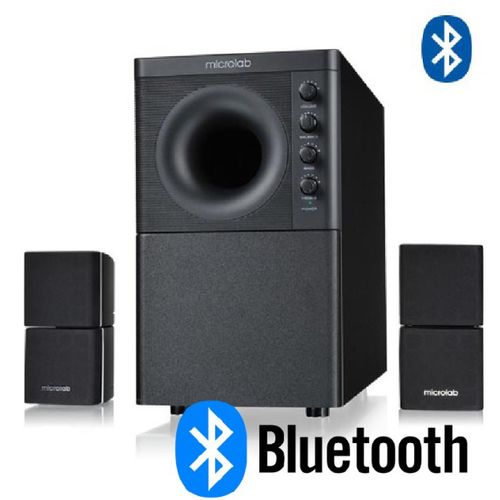 Microlab X3BT Aktivni drveni zvucnici 2.1 sistem 98W RMS, 3,5mm, Bluetooth slika 2