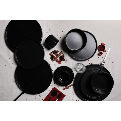 TY038120F956A000000MAP2400 Matte Black Ceramic Dinner Set — Bazzar.ba