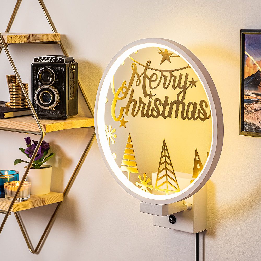 Zidna Lampa XMAS28 - Bijela i Zlatna slika 1