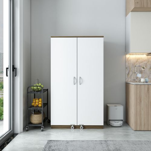 Paose - Walnut, White WalnutWhite Multi Purpose Cabinet slika 1