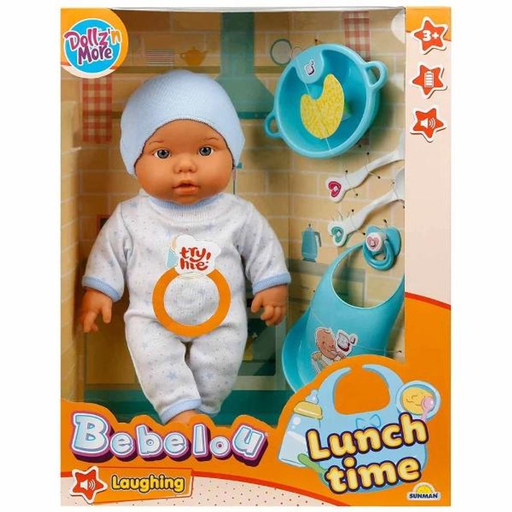 SUNMAN Bebelou Lutka sa zvučnim funkcijama Lunch Time 35cm, Sorto slika 3