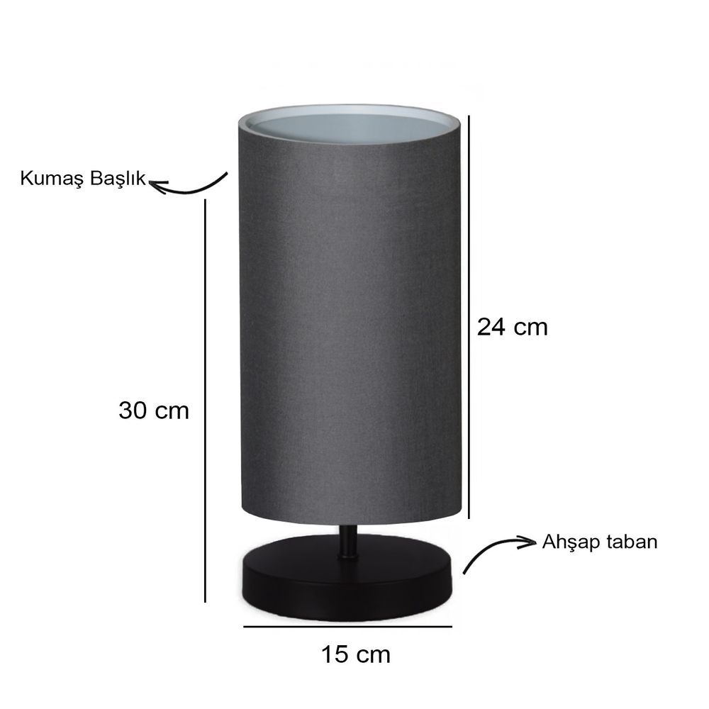 AYD-2897 Antracitna Stolna Lampa slika 4