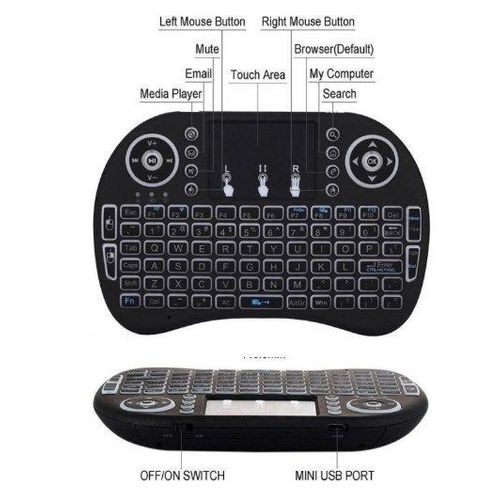 GMB-I8 ** Gembird 2.4GHz Wireless gaming Mini keyboard backlight and TOUCH, punjiva bat. BL-5C (519) slika 3