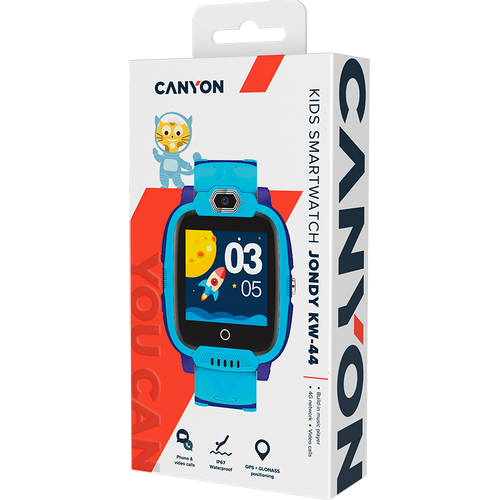 Pametni sat CANYON Jondy KW-44, Kids smartwatch, 1.44'' IPS , Nano SIM card, GPS, plavi slika 4