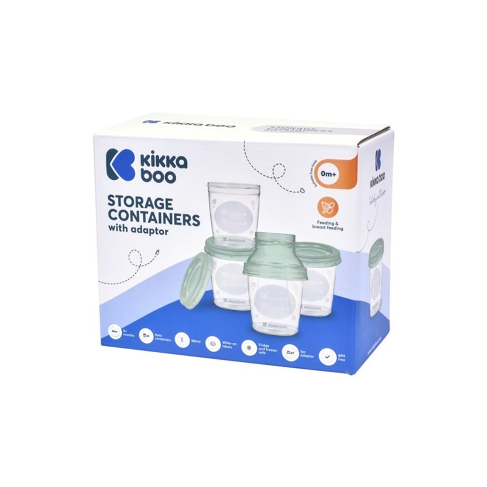 Kikka Boo Posude za čuvanje majčinog mlijeka sa adapterom 180ml, 4kom slika 2