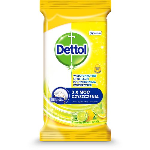 Dettol Maramice za čišćenje i dezinfekciju površina Limun 32 kom slika 1