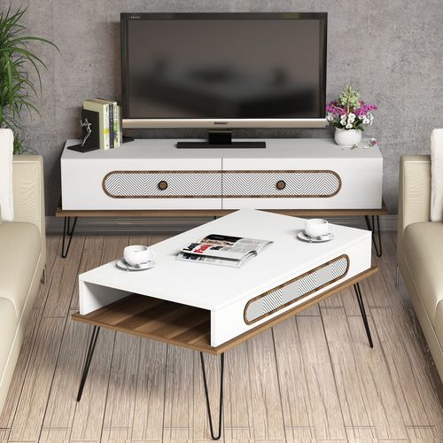Ekol - White White Living Room Furniture Set slika 2