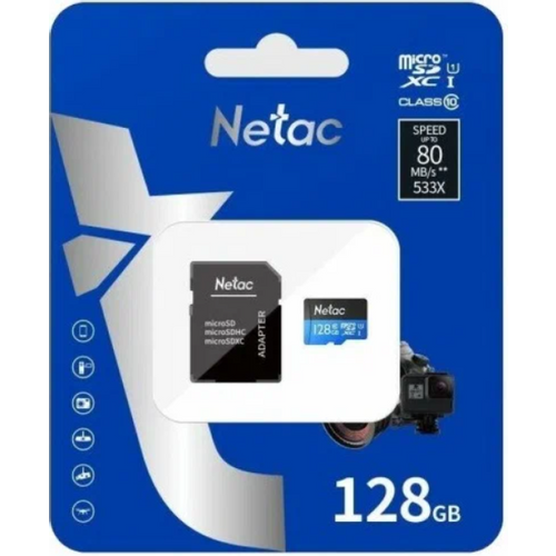 Netac Micro SDXC 128GB P500 Standard NT02P500STN-128G-R + SD adapter slika 1