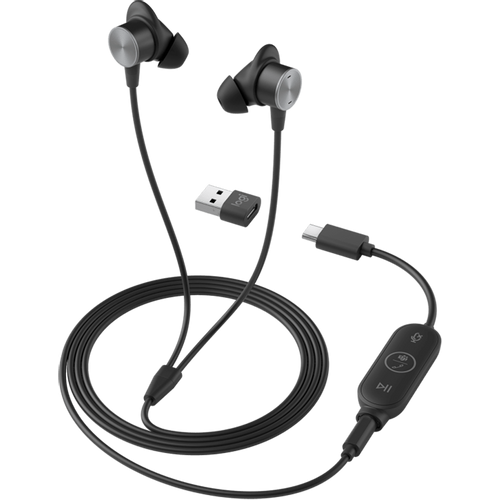 LOGITECH Logi Zone Wired Earbuds Teams - GRAPHITE - USB - EMEA slika 1