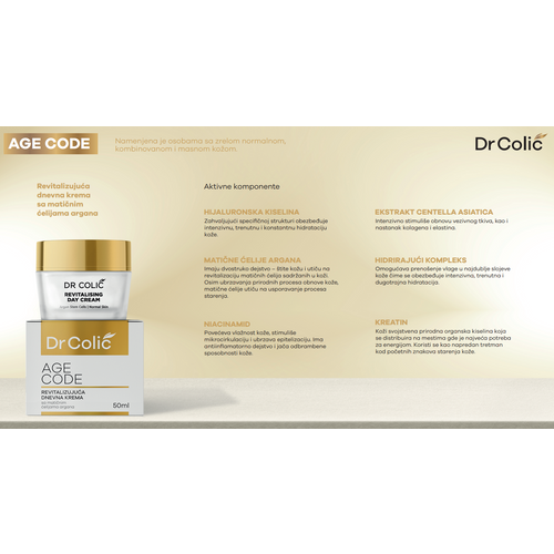 Dr Colić Age Code revitalizujuća dnevna krema 50ml slika 2