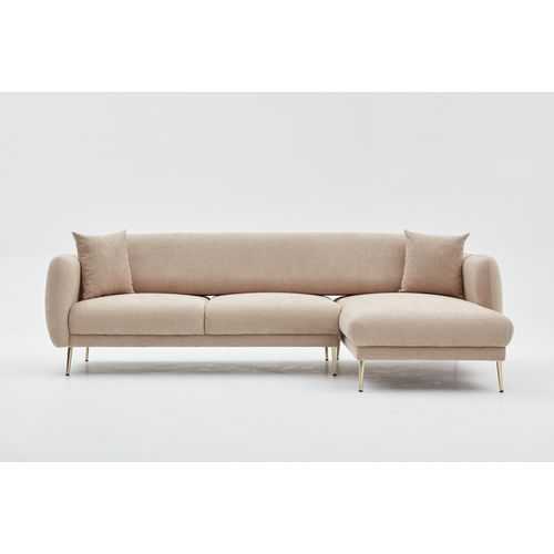 Atelier Del Sofa Kutna garnitura na razvlačenje, Bež Zlato, Simena Right - Beige slika 12