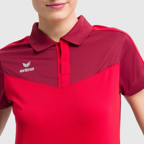 Ženska Majica Erima Squad Polo Bordeaux/Crvena slika 5