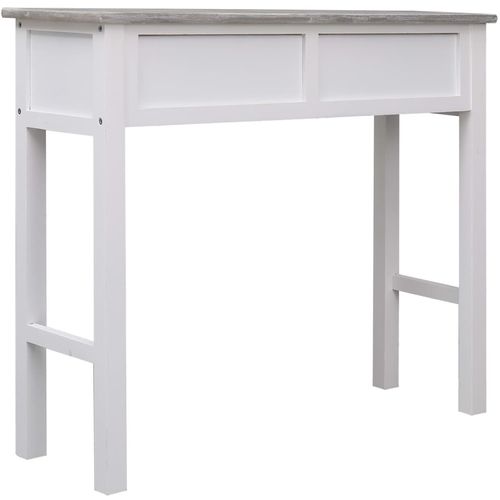 Konzolni stol sivi 90 x 30 x 77 cm drveni slika 21