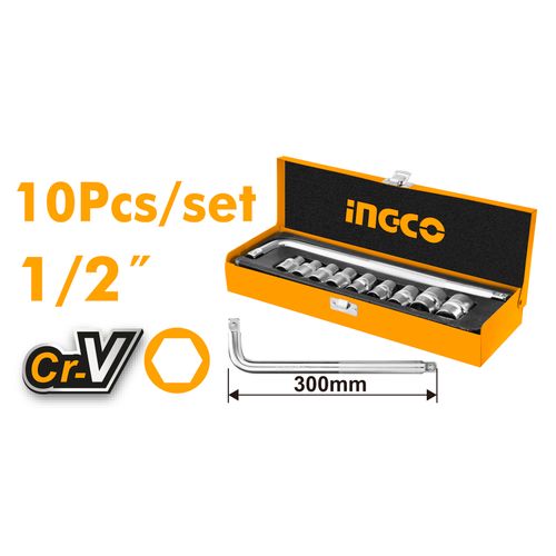 INGCO 10-delni set nasadnih ključeva 1/2” HKTS12101 slika 1