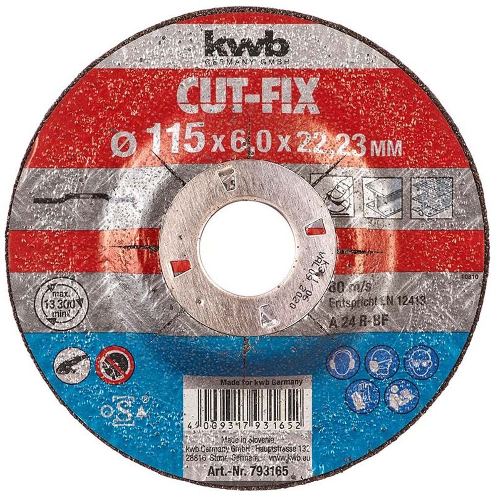 KWB brusna ploča za metal 125 x 6 mm slika 1
