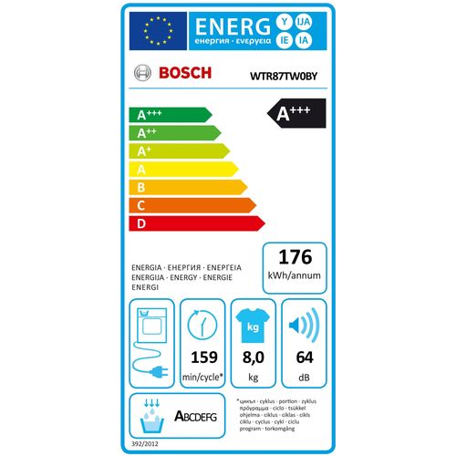 Bosch sušilica rublja WTR87TW0BY slika 8