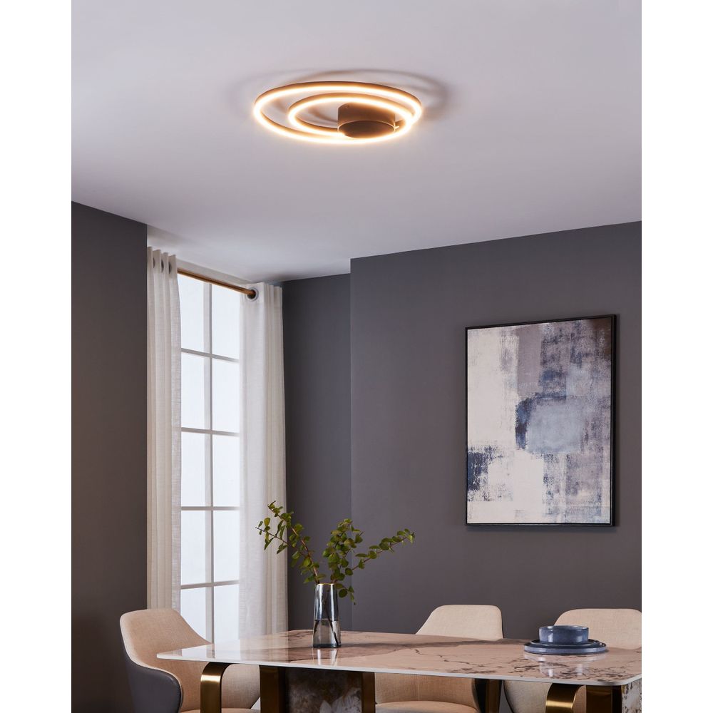 Eglo stropna LED lampa 'RUOTALE' - 36W, crno/bijela slika 2