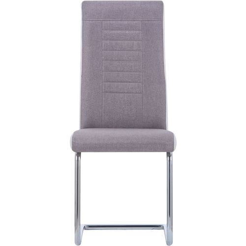 Konzolne blagovaonske stolice od tkanine 2 kom smeđe-sive slika 11
