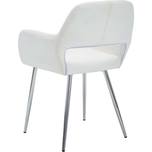 Blagovaonske stolice od umjetne kože 6 kom bijele slika 21