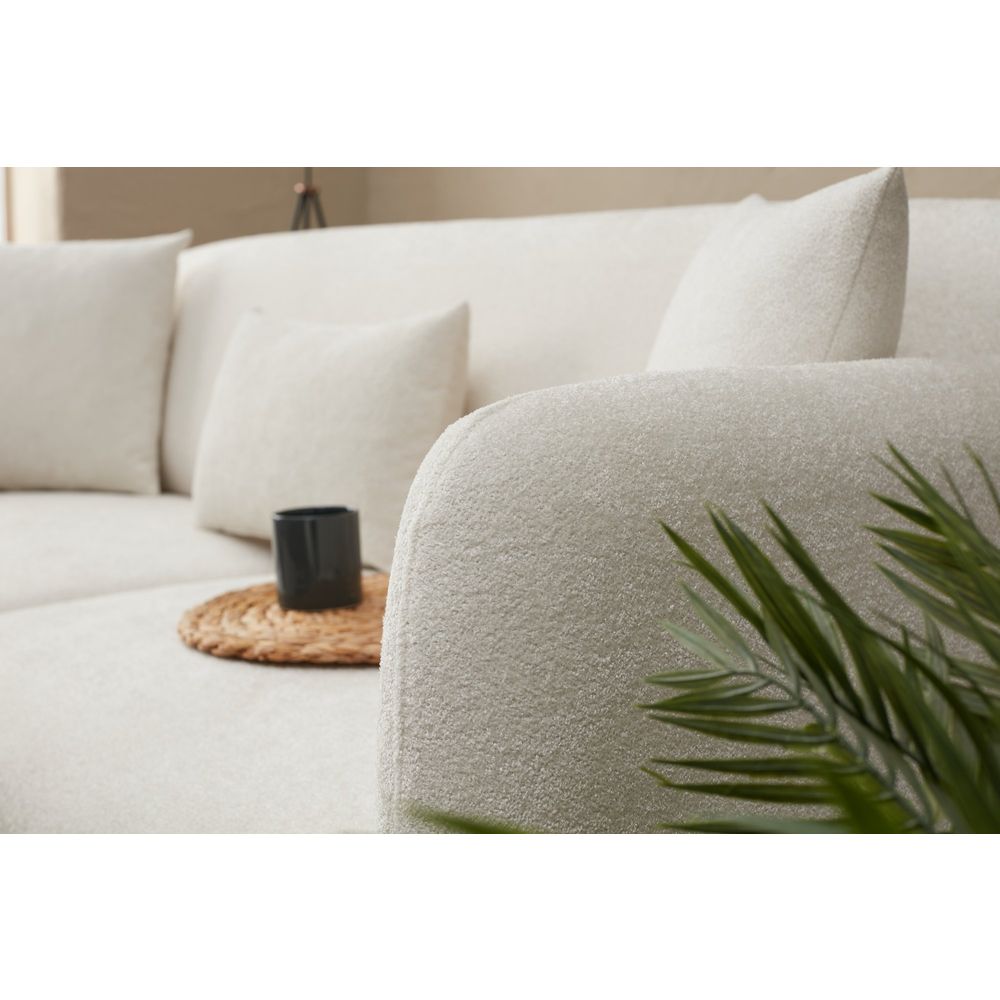 Simena - Krem Zlatni Sofa na Razvlačenje sa 3 Mjesta slika 4