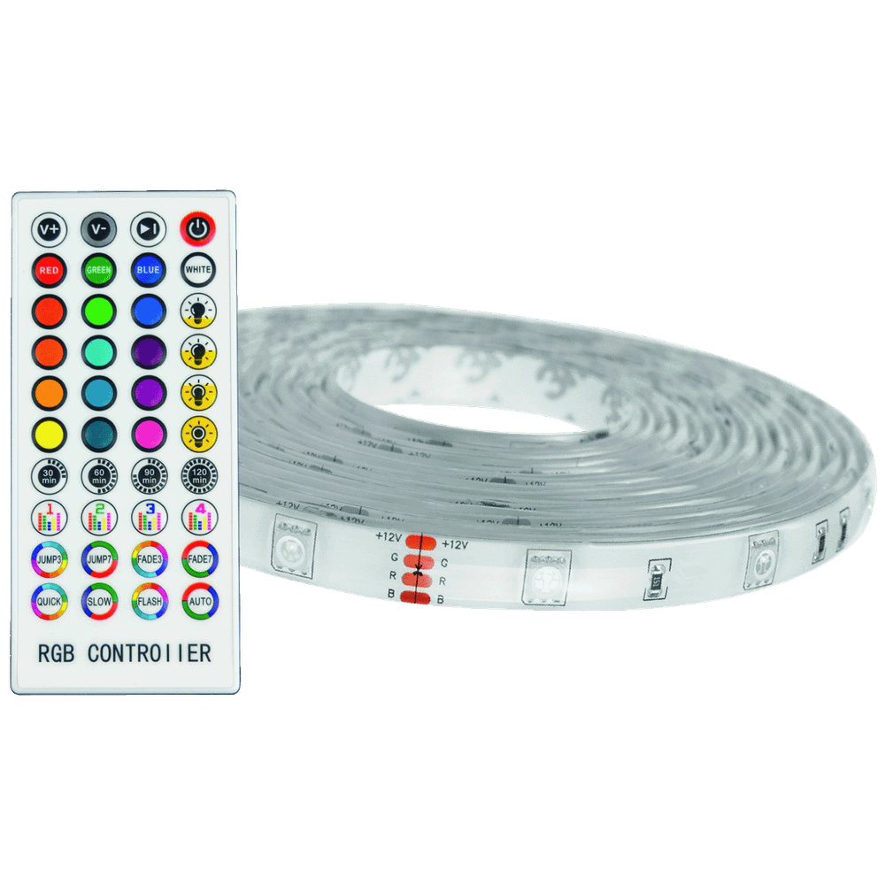 Avide LED traka sa daljinskim upravljačem, RGB, 16W, 12V, 5 met. - ALSB5050RGBMU40-5M slika 1