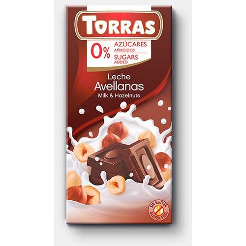 Torras Mliječna čokolada s lješnjacima 75 G slika 1