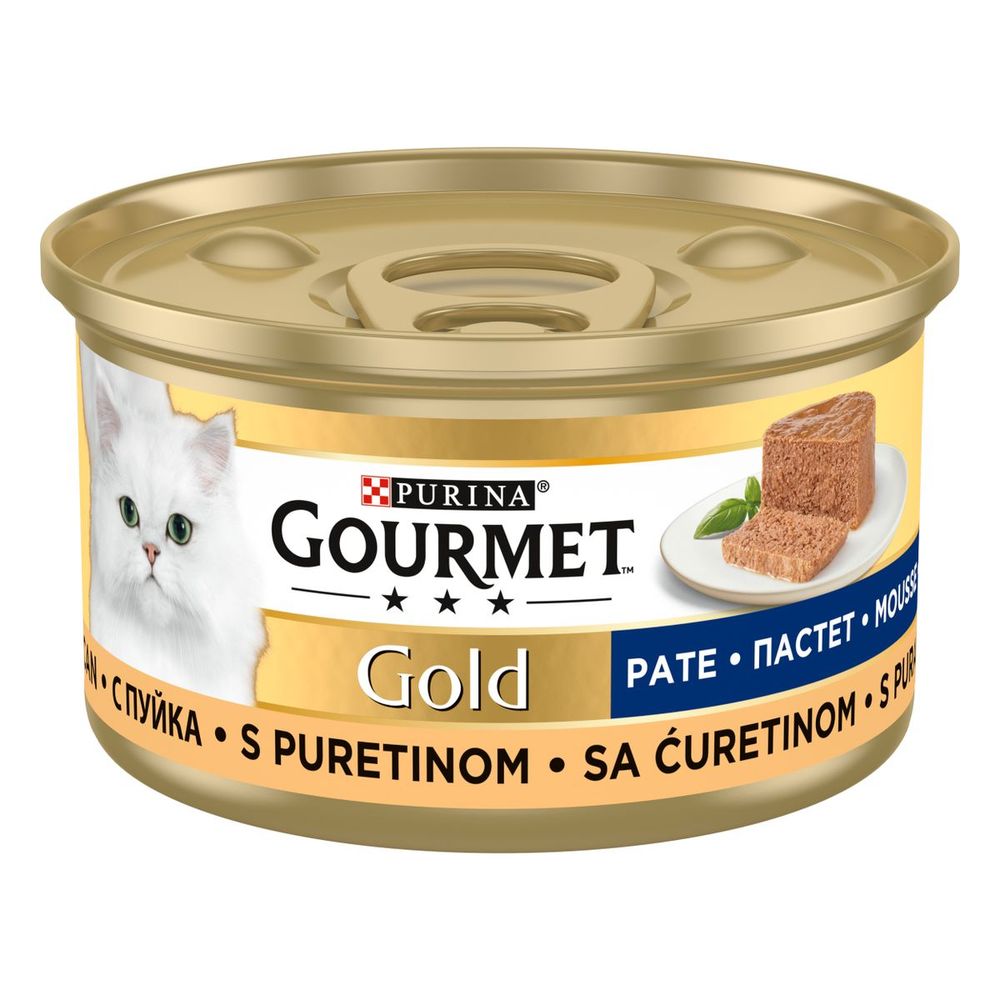 GOURMET GOLD Hrana za mačke, mousse ćuretina, 85g slika 1