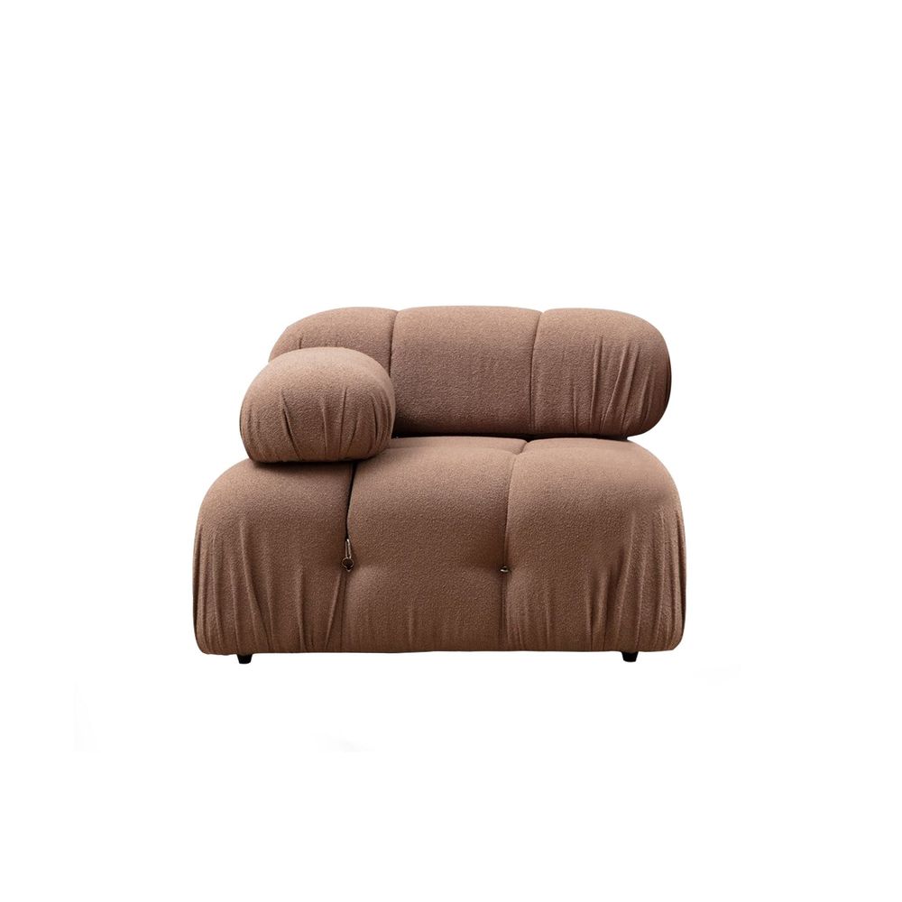 Bubble L1 - Smeđi Bouclette Sofa za Jednu Osobu slika 6