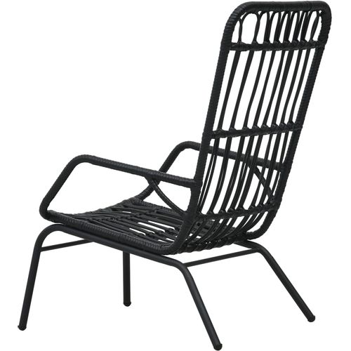 Vrtna stolica od poliratana crna slika 25