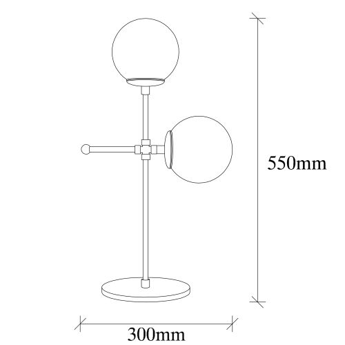 Opviq Mudoni-MR-954-1 Crna Stona Lampa slika 6