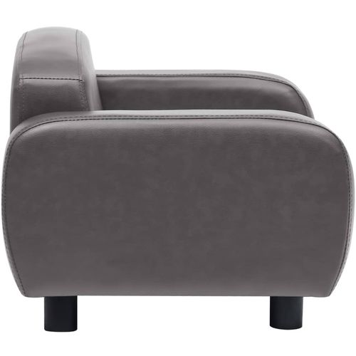 Sofa za pse siva 80 x 50 x 40 cm od umjetne kože slika 12