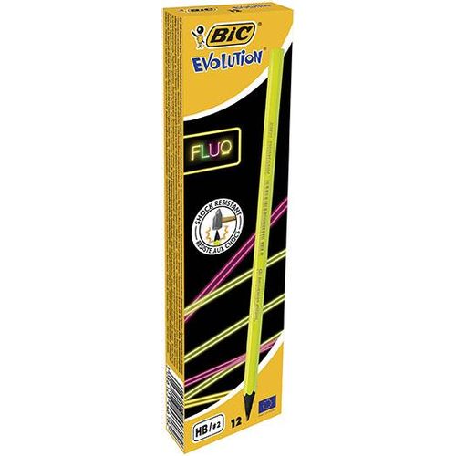 BiC EVOLUTION FLUO OLOVKA  BCL B12 KOM  U PAKIRANJU slika 1