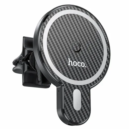 HOCO auto držač za ventilacijsku rešetku s induktivnim punjenjem podržava punjenje s MagSafe 15W CA85 crna slika 1