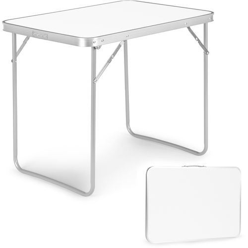 Modernhome sklopivi turistički stol, 80x60 cm, bijeli slika 1