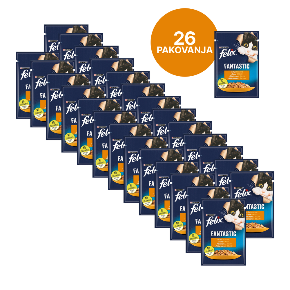 FELIX Fantastic za mačke Piletina XXL Pakovanje ( 26x85g)  slika 1