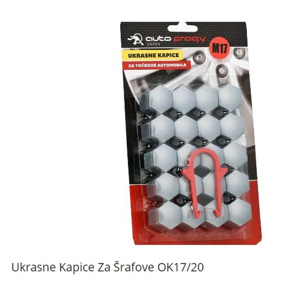 Sivi poklopci šarafa točka 17mm - Set od 20 komada slika 1