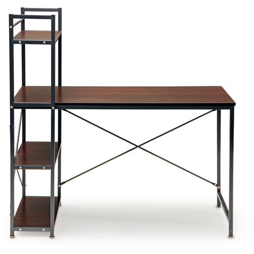 Metalni radni stol u LOFT stilu s policama za knjige slika 1