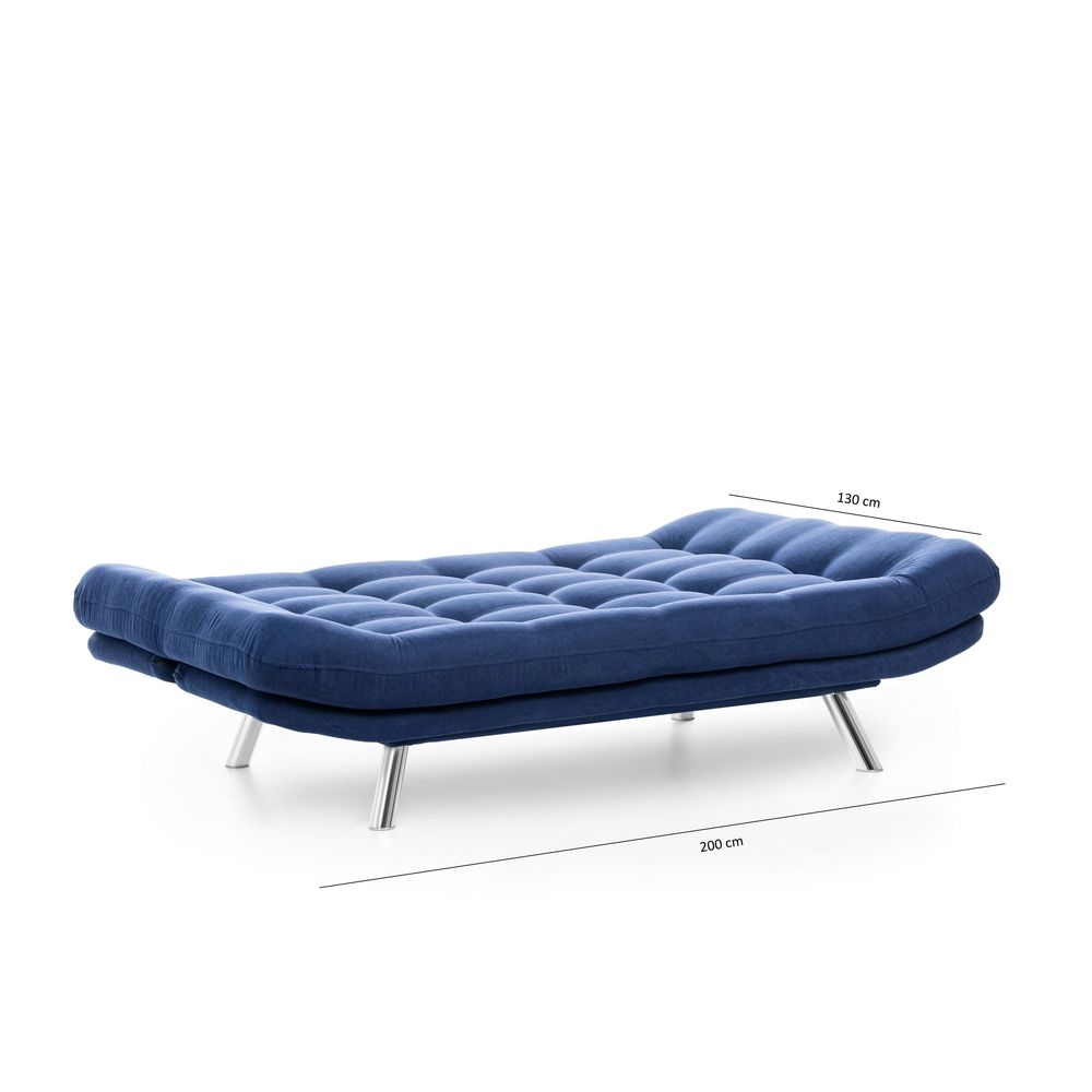 Misa Sofabed - Tamnoplava 3-sjedalna Sofa na Razvlačenje slika 10