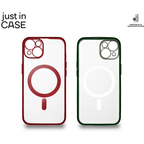 2u1 Extra case MAG MIX paket ZELENO CRVENI za iPhone 13 slika 3