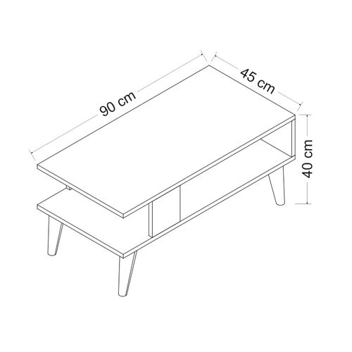 Ayca - Walnut, White Walnut
White Coffee Table slika 5