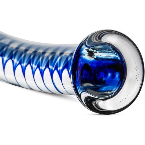 Stakleni dildo plavom spiralom slika 5