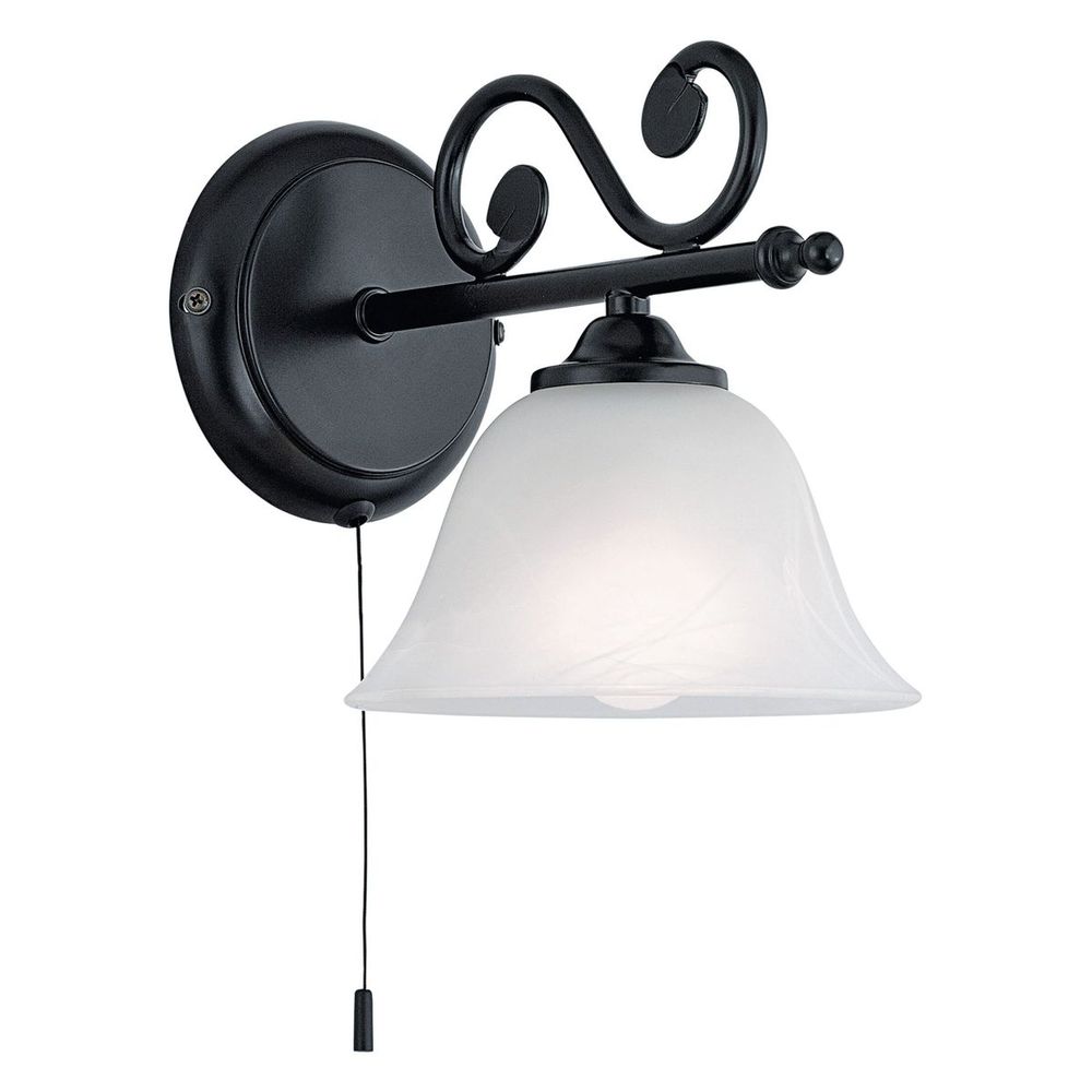 Eglo Murcia Zidna Lampa 1, Crna/Alabaster slika 1