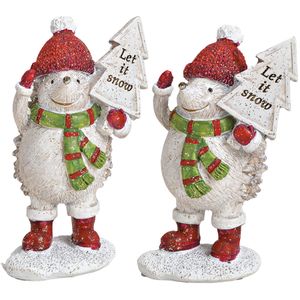 Viter novogodišnja figura ježić let it snow 6x9cm