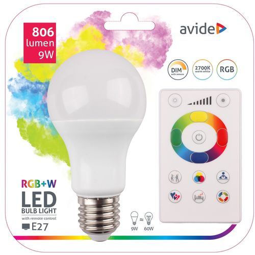 Avide žarulja Smart LED 9W A60 E27 RGB+W slika 1