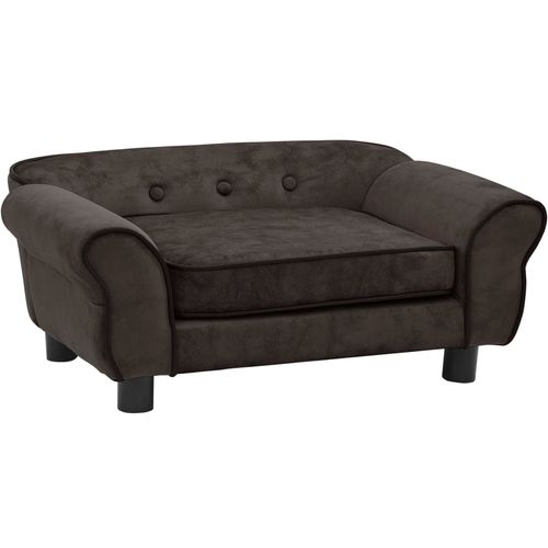 Sofa za pse smeđa 72 x 45 x 30 cm plišana slika 17