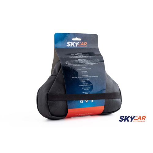 Skycar Jastuk Od Prirodne Kože Crne Boje slika 2