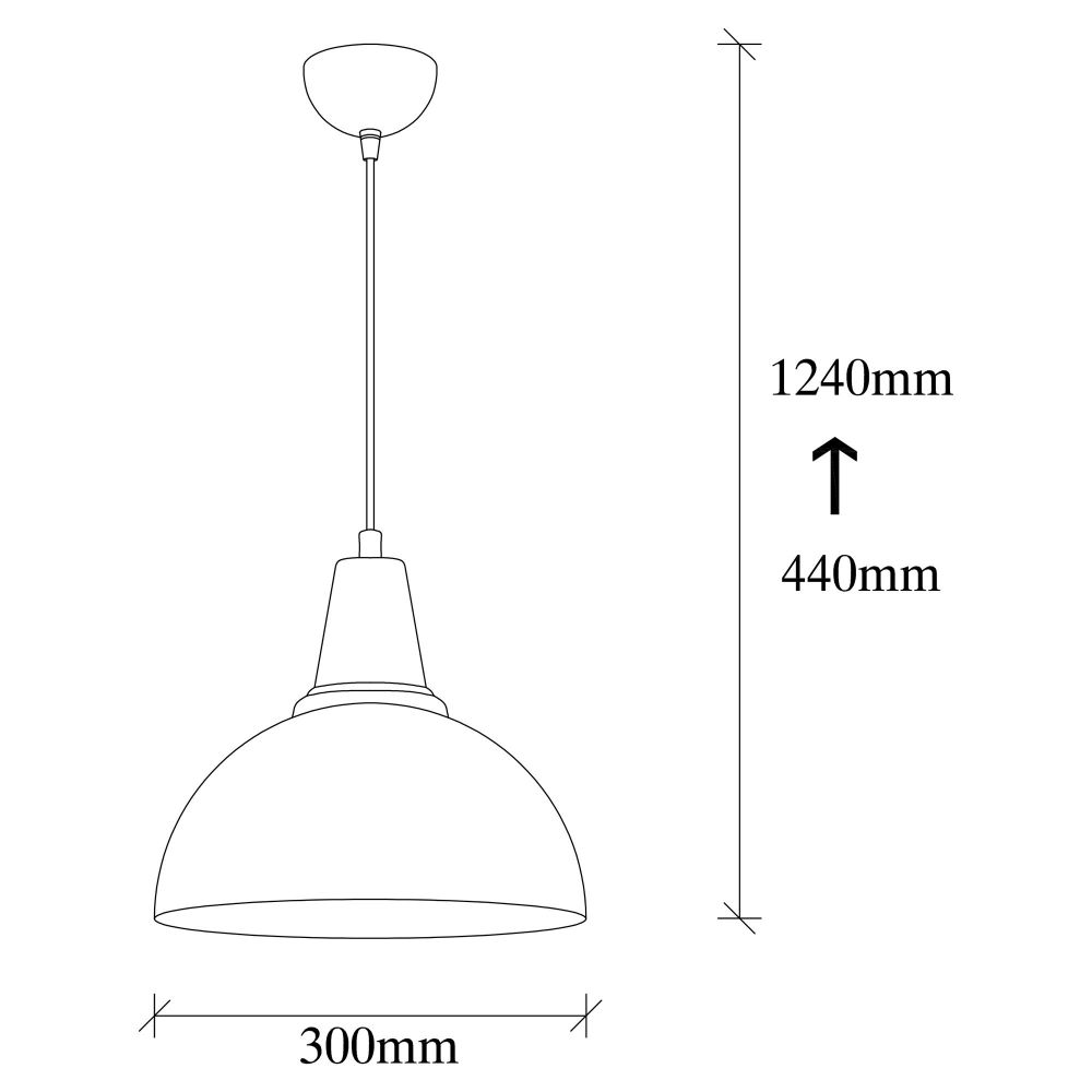 Luster Berceste - 220-S Crni, Metalni slika 3