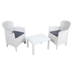 Vrtni / balkonski set Akita, bijeli